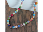 Collier de perles millefiori 6mm