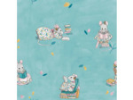 Tissu popeline de coton Little Rat reading - Katia Fabrics