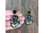 Boucles d'oreilles tendance ovale Multicolore