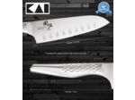 KAI AB-5157 Couteau Santoku alvéolé, Noir