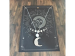 Pendentif lune en acier inox et perle pierre de lune