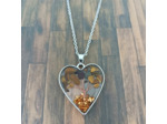 Pendentif arbre de vie résine/pierres naturelles cœur 1