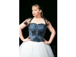 Corset bleu avec dentelle