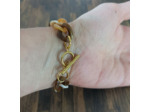Bracelet gros maillon dans les tons marron/beige 19mm