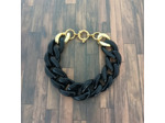 Bracelet gros maillons noir  22mm