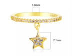 Bague doré étoile