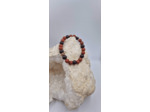 Bracelet jaspe rouge grenat OLPA920