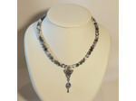 Collier en sodalite celtique