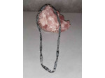 Collier obsidienne flocon et hématite 45cm