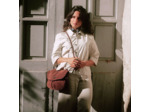 Bleu de Chauffe Sac Musette S Janice Cuir Suédé Marron Rubis