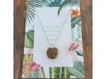 Pendentif tortue unakite/opale blanc