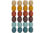 Perles de macramé en bois, multi couleur