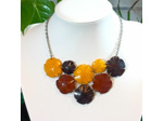 Collier Vivalda tons jaune-marron en ivoire végétal