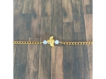 Bracelet enfant abeille/quartz rose/doré