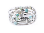 Bracelet mémoire de forme et pierres naturelles