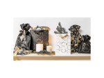 Grand sac cadeau couronne, noir