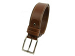 Ceinture Faune Cuir Sellier Piquée Cognac