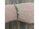 Bracelet Jade vert/doré