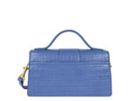 Lancaster Croco Ily Sac Baguette Cuir Croco 531-013 Bleu