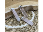 PENDENTIF POINTE QUARTZ ROSE