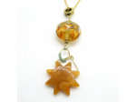 Collier long soleil olive perle Murano SALVIA