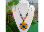 Collier Sandra Fleur 4 en ivoire végétal