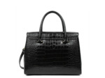 Lancaster Exotic Croco Petit Sac Cabas 524-85 Noir