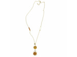 Collier long soleil olive perle Murano SALVIA