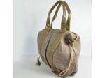 Mila Louise Prudy CM Cabas Toile De Jute et Cuir Bronze