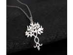 Pendentif arbre de vie infini en acier inox.