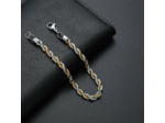 Bracelet à maillons en acier inoxydable et titane