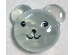 Bouton tête ourson vert 23 mm