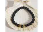 Agate noire, couronne doré