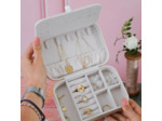 Maison Scarlett Brigitte Boite A Bijoux De Voyage En Lin Rose