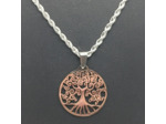 Collier arbre de vie grosse chaîne torsadée en acier inoxydable