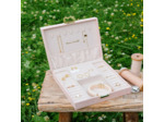 Maison Scarlett Anne Boite A Bijoux En Lin Rose