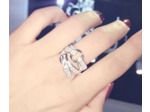 Bague double ceinture en argent