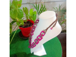 Collier Tina rose-gris en ivoire végétal
