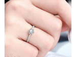 Bague ajustable en argent  zircon cubique