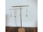 Boucles d'oreilles gouttes doré ou argenté