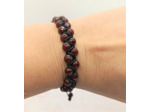 Bracelet double rang en perles de Jade rouge rubis
