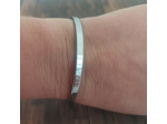 Bracelets jonc en acier inox "LA VIE EST BELLE" Argenté