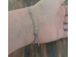 Bracelet en acier inox pièces argenté