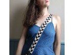 Farfouillette Accessoires bandoulière 3.8cm damier noir et blanc