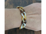 Bracelet gros maillon dans les tons marron/beige 19mm