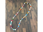 Collier de perles millefiori 6mm