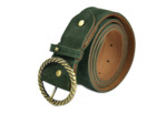Mila Louise Pale V Ceinture Cuir Velours Ajustable Taille L Taiga Vert