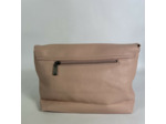 Farfouillette Grand Sac Porté Travers A Rabat Et Similicuir Effet Grainé Rose
