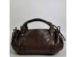 Gérard Darel Le 12 Heures Mini Sac A Main En Cuir Effet Froissé Marron