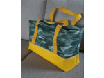 Tissu Simili cuir jaune